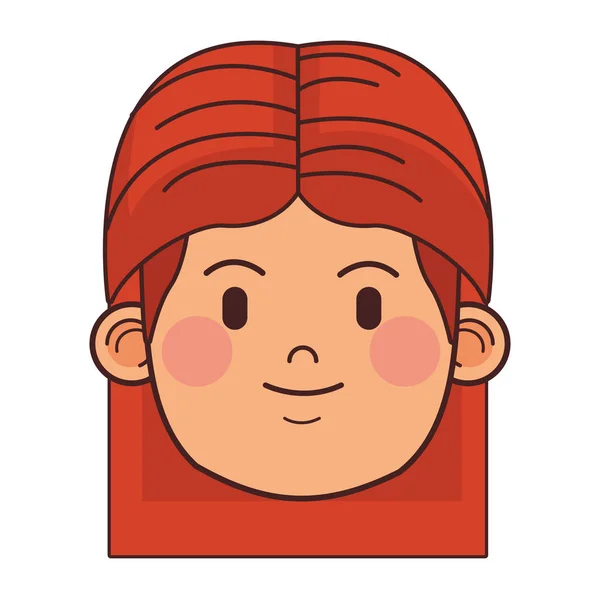 Mulher ruiva avatar — Vetor de Stock