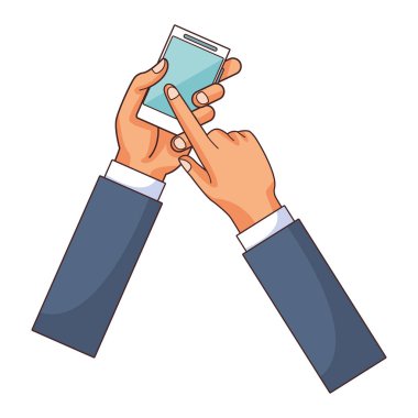 teknoloji smartphone çizgi film