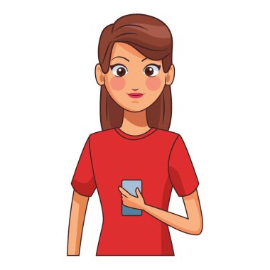 Genç kadın sohbet çizgi film