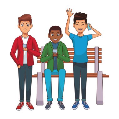 genç adam çizgi film