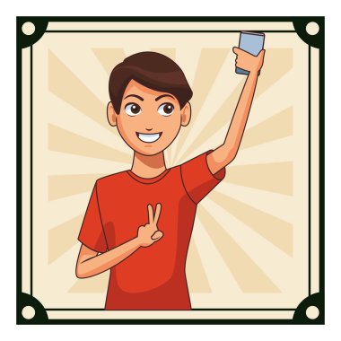 Genç adam çizgi filmi