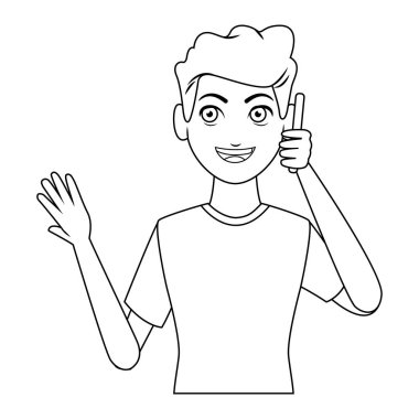 Genç adam çizgi filmi