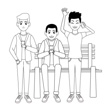 genç adam çizgi film