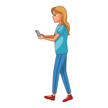 Genç kadın sohbet çizgi film