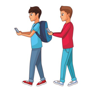 genç adam çizgi film