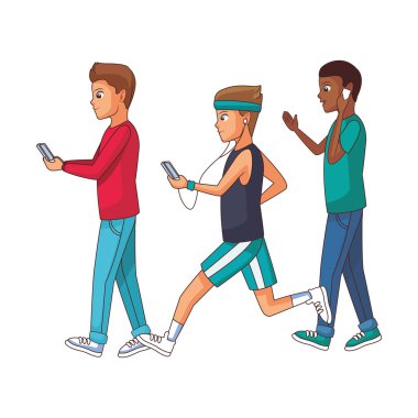 genç adam çizgi film