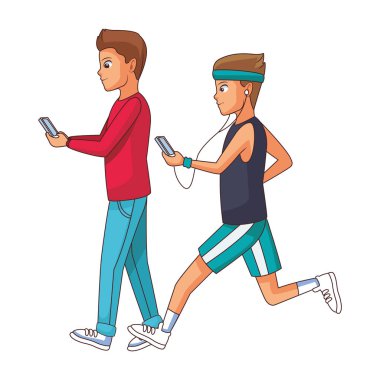 genç adam çizgi film