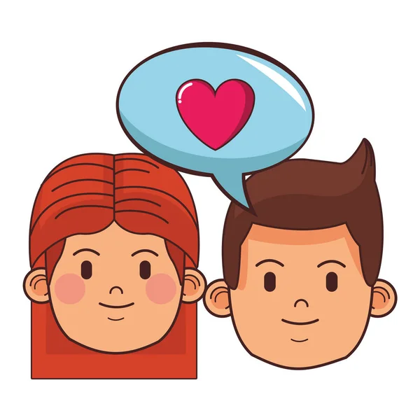 Pareja de jóvenes — Vector de stock