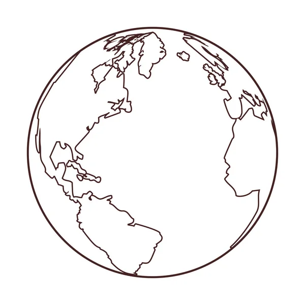Karikatur zur Weltkarte — Stockvektor