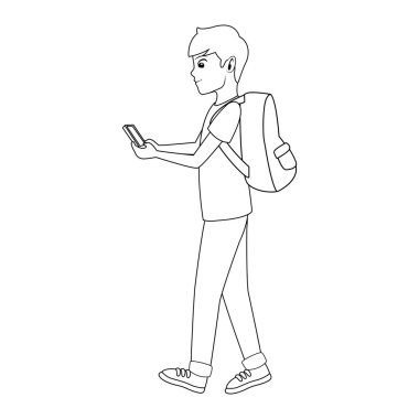 Genç adam çizgi filmi