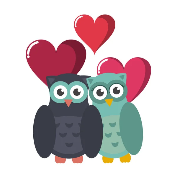 Láska a ptáci — Stockový vektor