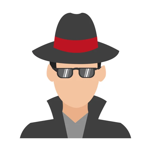 Hacker thief avatar — Stock Vector