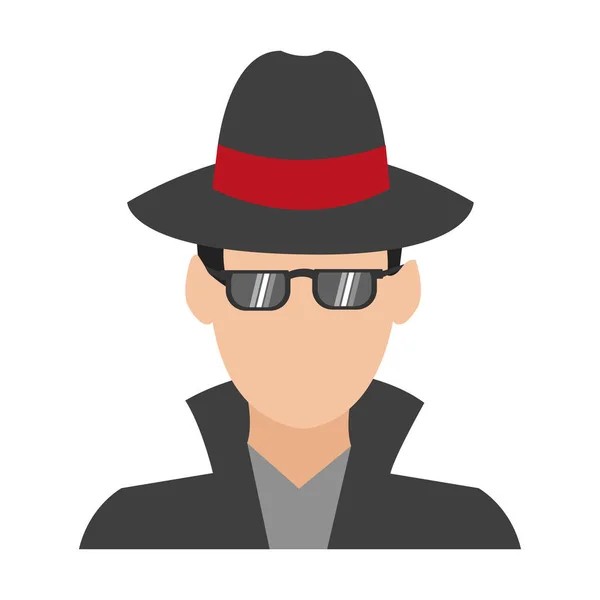 Hacker ladrón avatar — Vector de stock