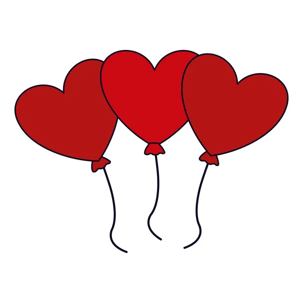 Heart balloons shaped — Stock Vector