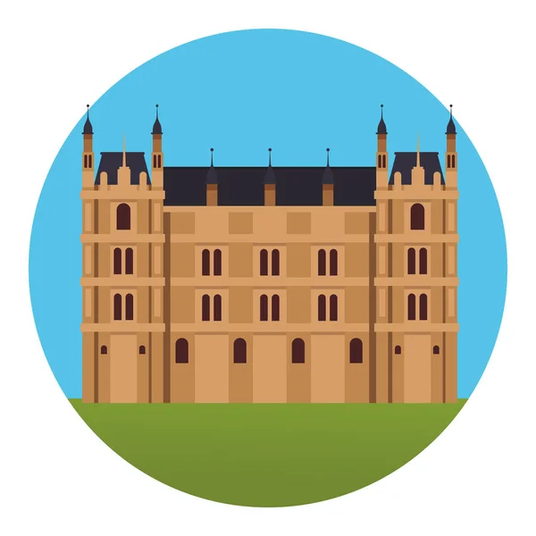 Westmister palace icon — Stock Vector