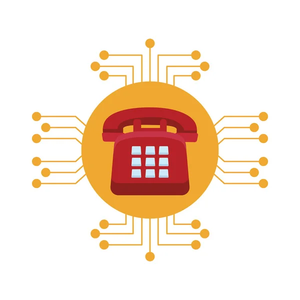 Pictogram van de bijstand van de telefoon — Stockvector