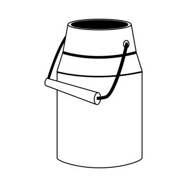 Süt olabilir izole içinde siyah ve beyaz