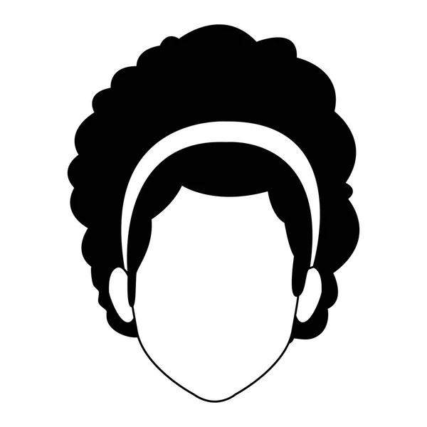 Disco mujer sin rostro en blanco y negro — Vector de stock