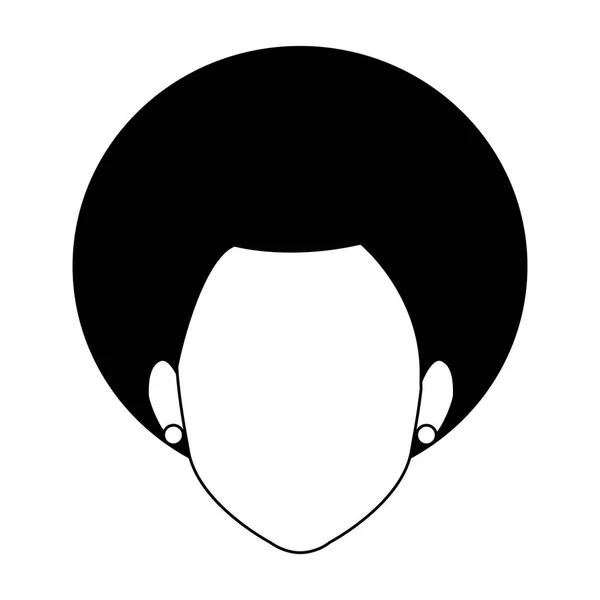 Disco femme sans visage en noir et blanc — Image vectorielle