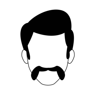 Disko adam yüz siyah beyaz