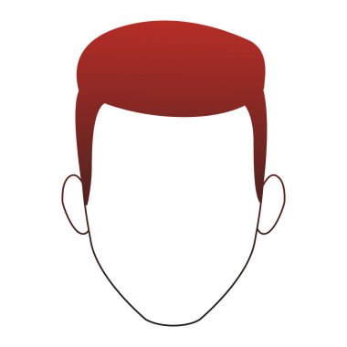 Meçhul karikatür kırmızı çizgiler genç adam