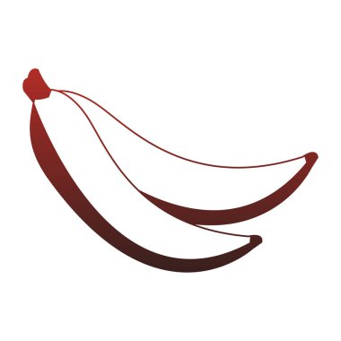 Lezzetli Muz meyve kırmızı çizgiler