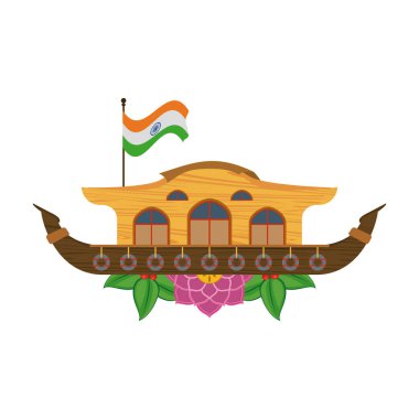 İzole Kerala tekne-evi