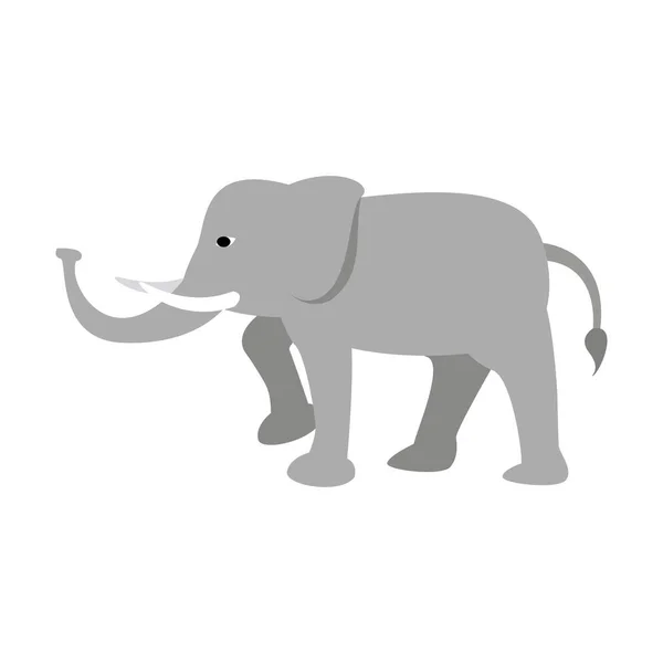 Elefant niedliches Tier — Stockvektor