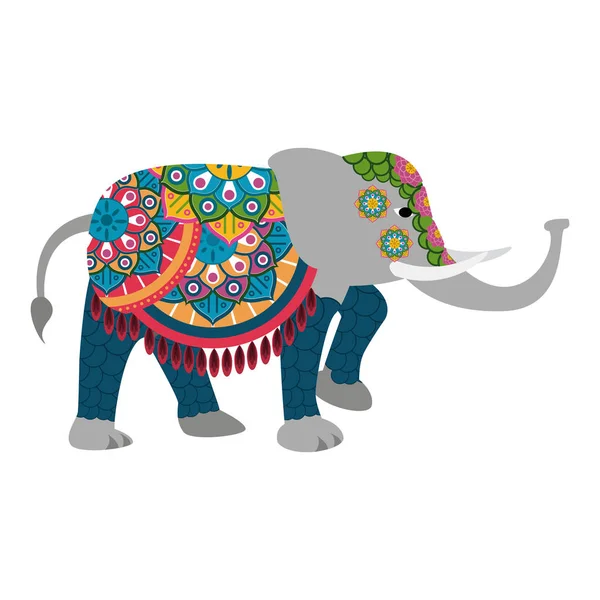 Indian elephant cartoon — Stock Vector