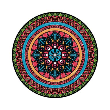 Mandala Hint amblemi karalama