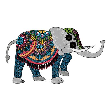 Karalama Hintli fil çizgi film