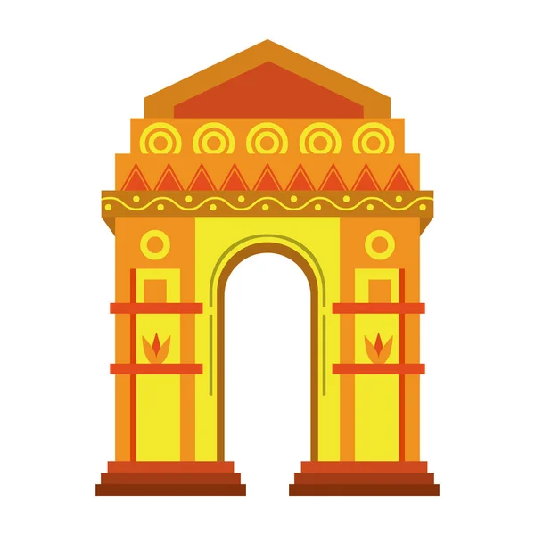 Monumento de la puerta india — Vector de stock