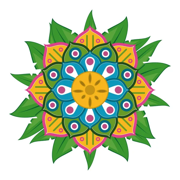 Mandala indiai jelkép — Stock Vector