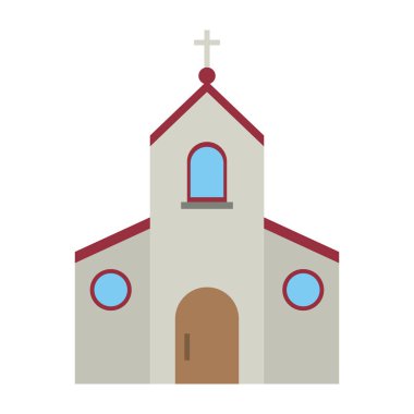 Katolik Kilisesi izole simge vektör çizim grafik tasarım