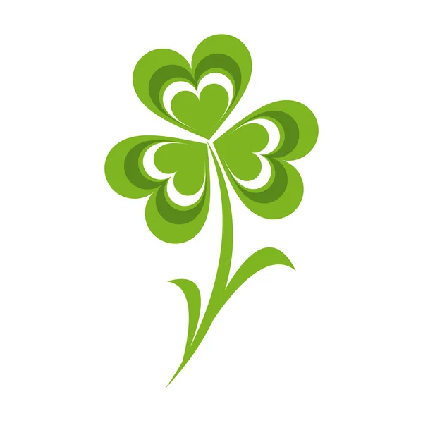 Shamrock feuilles chanceuses — Image vectorielle