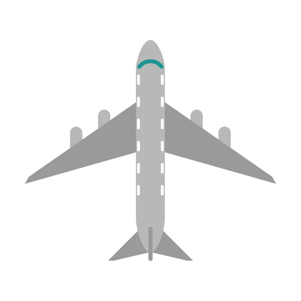 Avião a jato símbolo isolado — Vetor de Stock
