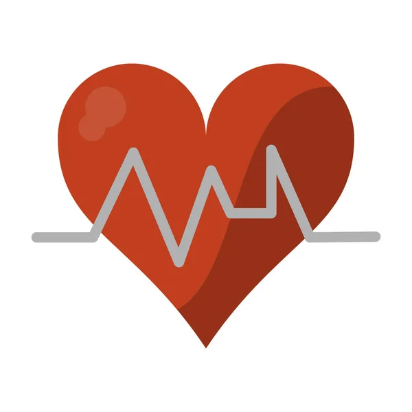 Kalp atışı tıbbi sembolü — Stok Vektör