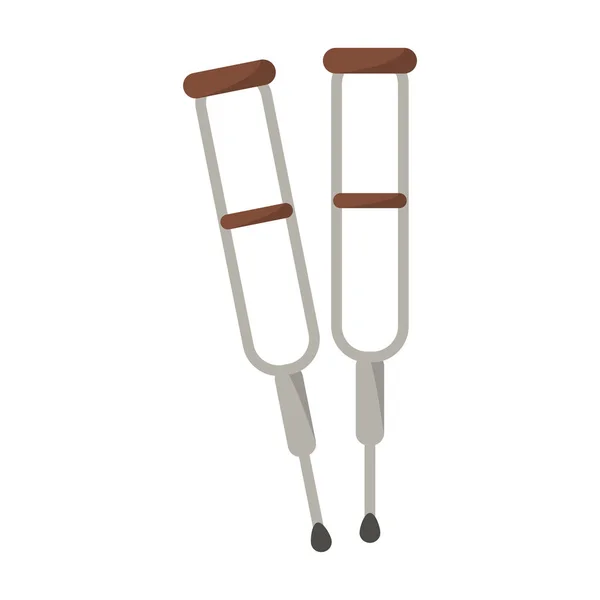 Crutches símbolo handicap —  Vetores de Stock