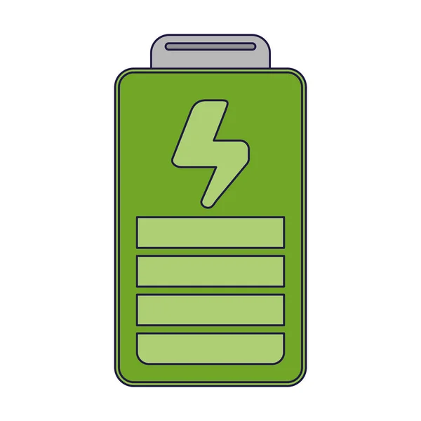 Ecologie vert symbole de la batterie — Image vectorielle