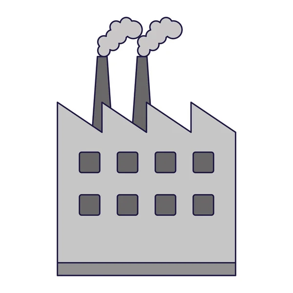 Symbol na białym tle budynku fabryki — Wektor stockowy
