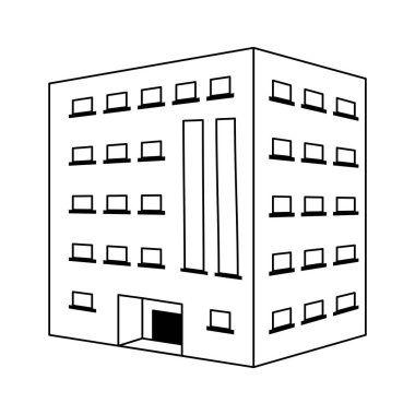 Bina şirket gayrimenkul siyah ve beyaz