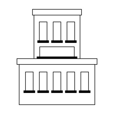 Bina şirket gayrimenkul siyah ve beyaz