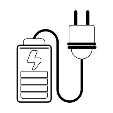 Eko enerji pil tak siyah ve beyaz