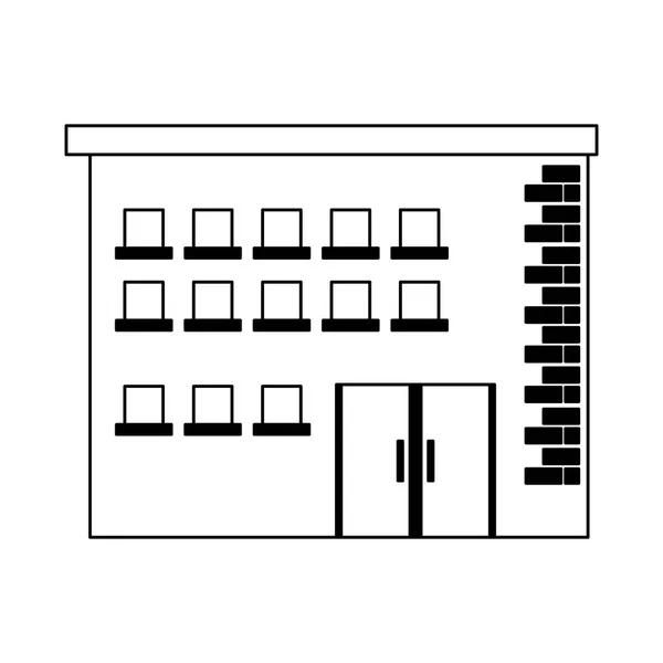 Empresa inmobiliaria inmobiliaria en blanco y negro — Archivo Imágenes Vectoriales