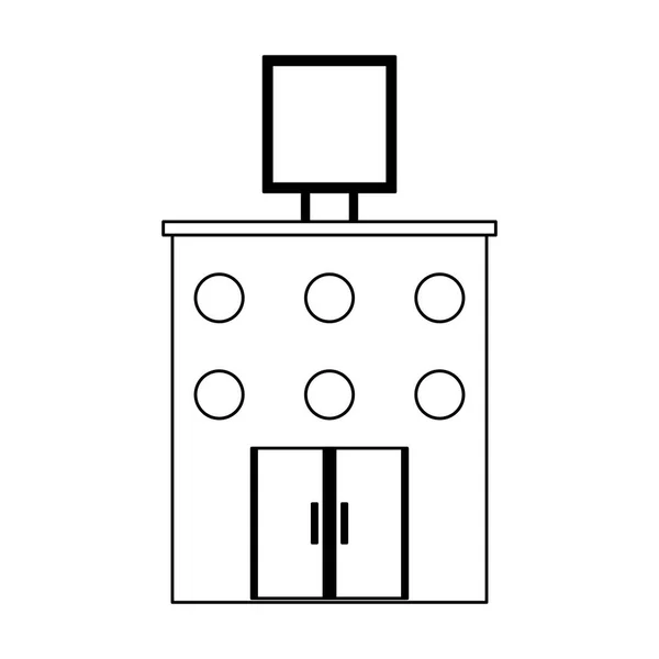 Empresa inmobiliaria inmobiliaria en blanco y negro — Archivo Imágenes Vectoriales