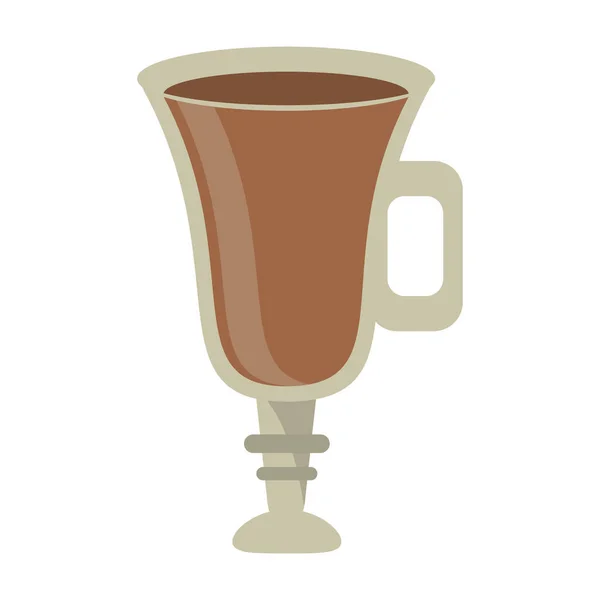 Кофейный напиток в стеклянной чашке — стоковый вектор