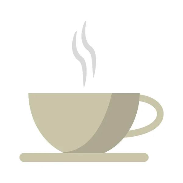 コーヒー カップ皿の上に温かい飲み物 — ストックベクタ