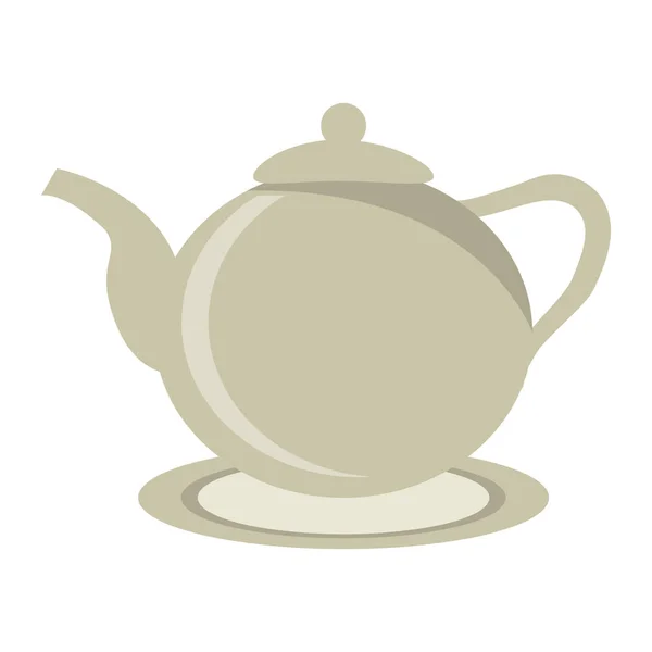Bouilloire en porcelaine de café — Image vectorielle