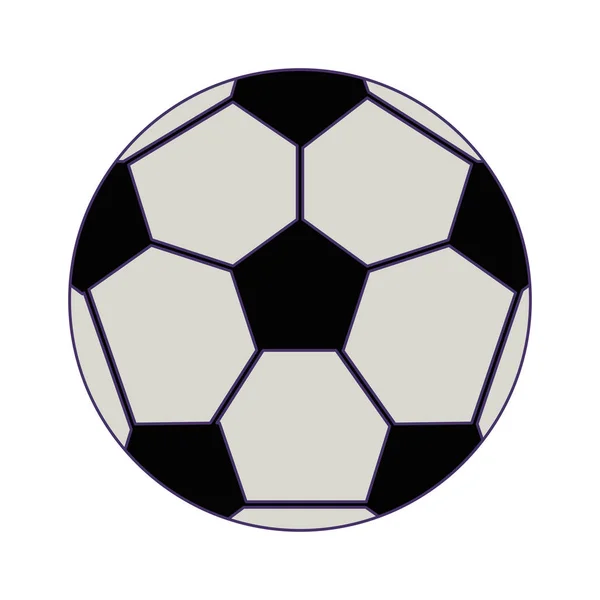 Fútbol deporte pelota aislado azul líneas — Vector de stock