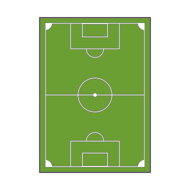 Futbol alan TOPVIEW mavi çizgileri